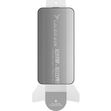 iPhone 16 Pro Uyumlu Wiwu LLD302 3D Curved Iprivacy Parmak Izi Bırakmayan Cam Ekran Koruyucu Siyah