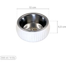 Eco Lounge Mikopet Organik Seramik Mama Kabı Beyaz