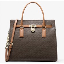 Michael Kors Kadın Hamilton Moderne Büyük Boy Desenli El ve Omuz Çantası - Kahverengi