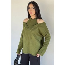 Gülseli Halter Yaka Kadın Triko Bluz P-00020154