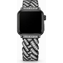 MobaxAksesuar Apple Watch 44/45/46/49MM Kordon Taşlı Ince Metal Kordon 103 2/3/4/5/6/se/7/8/9/10/11/ultra