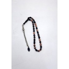 İbrahim Altıntaş Hareli Krem-Kahverengi Bilekboy Arpa Kesim Kehribar Tespih