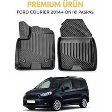 Black Gold Ford Courier 2014+ Panelvan ( Ön Iki ) ile Uyumlu 3D Oto Paspas Premium