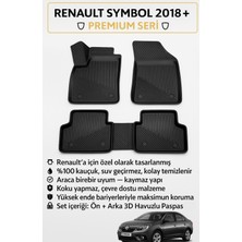 Black Gold Renault Symbol 2018+ Uyumlu 3D Oto Paspas Premium