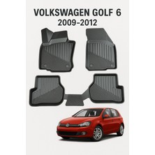 Black Gold Volkswagen Golf 6 2009-2012 Uyumlu 3D Oto Paspas Premium