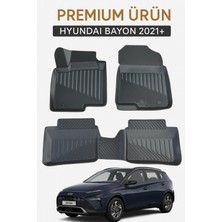 Black Gold Hyundai Bayon 2021+ Uyumlu 3D Oto Paspas Premium
