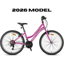 Geroni Swan Lady - 24" - Mtb -13'- 21 Vites - V.b - Neon Pembe-Bej/füme