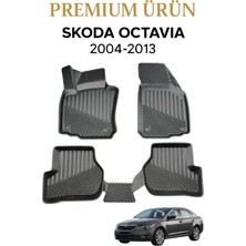 Black Gold Skoda Octavia 2004-2013 Uyumlu 3D Oto Paspas Premium