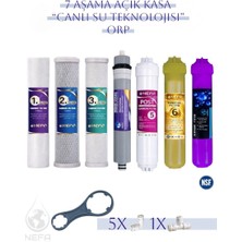 Nefa Tüm Acık Kasalara Uygun, 7 Aşamalı, -Orp Hidrojen Alkali- Ph 'canlı Su Teknolojisi' Destekli