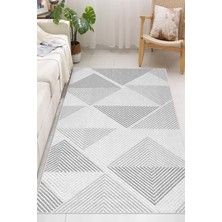 Pelura Halı Geometrik Desen Dijital Baskılı Kaymaz Taban Yıkanabilir Halı