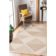 Pelura Halı Geometrik Desen Dijital Baskılı Kaymaz Taban Yıkanabilir Halı