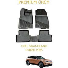 Black Gold Opel Grandland Hybrid 2025 Uyumlu 3D Oto Paspas Premium