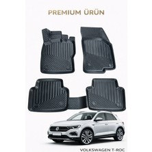 Black Gold Volkswagen T-Roc ile Uyumlu 3D Oto Paspas Premium