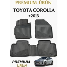 Black Gold Toyota Corolla 2013+ Uyumlu 3D Oto Paspas Premium