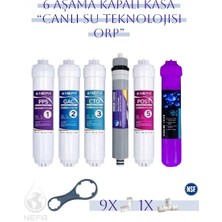 Nefa Tüm Kapalı Kasalara Uygun, 6 Aşamalı, -Orp Hidrojen Alkali- Ph 'canlı Su Teknolojisi' Destekli Filtreseti