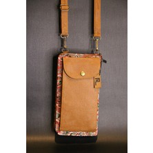 Pujiva Etnik Tarz Kilim Desenli, Çok Cebli, Fermuarlı, Askılı, Renkli, Kartlık, Telefonluk Cüzdan