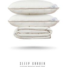 Sleep Garden Wool Vera Çift Kişilik Yumuşak Dokulu 1 Adet Yün Yorgan-2 Adet Yastık Set Ürün Tela Çantalı