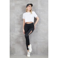 Kadın Tül Detay Tayt