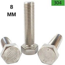 TYA Paslanmaz Civata Dın 933 A2 304 – M8 (25’li / 50’li Set)