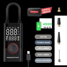 Knmaster LP200 – 150 Psı Dijital Göstergeli Şarjlı Hava Pompası