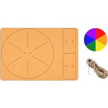 Eding Renk Çarkı Fırfır Oyuncak – Ahşap Fen Deneyi| Işık ve Renk Karışımı Boyanabilir Stem Fen Bilgisi