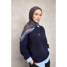 Silk Home Viskon Aura Eşarp Zincir Desen Koyu Indigo 90X90