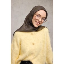 Silk Home Pamuk Polyester Soft Eşarp Geometrik Desen Kına Yeşili 90*90