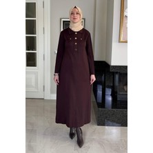 Rabia Şamlı Beste Triko Elbise Acı Kahve