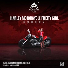 Nealdin Moreart 1:64 Harley-Davidson Motosiklet ve Figür Seti – Minyatür Model