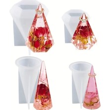 Yaratıcı Sanatlar Atölyesi 2'li Geometrik Silikon Kalıp Taş Tozu Mum Epoksi Reçine Silikon Kalıp Dayanıklı Esnek