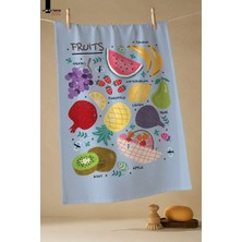 Marte Home Renkli Baskılı 3'lü Set 40X60 Mutfak Havlusu, Kurulama Bezi