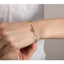 Gold Marley Altın Zarif Çiçek Bileklik 14 Ayar – Kadın Altın Bileklik