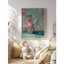 Fuart.Co Kurdelalı Kaplan Dijital Baskı Çocuk Posteri (Çerçevesiz) COFU