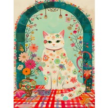 Fuart.Co Flora Kedi Dijital Baskı Çocuk Posteri (Çerçevesiz) COFU