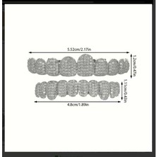 Kargasa 1 Set Grillz Erkekler ve Kadınlar Paslanmaz Çelik