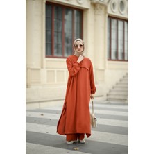 Ns Moda Tesettür Sultani Takım Kiremit