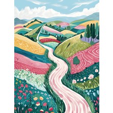 Fuart.Co Pembe Yol Dijital Baskı Çocuk Posteri (Çerçevesiz) COFU