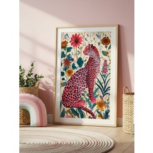 Fuart.Co Pembe Dişi Kaplan Dijital Baskı Çocuk Posteri (Çerçevesiz) COFU