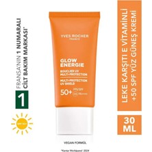 Yves Rocher Leke Karşıtı 50+ Spf Koruma Sağlayan E Vitaminli Yüz Güneş Kremi 30 ml