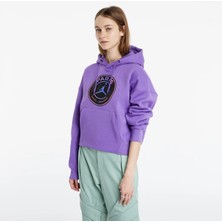 Nike Paris Saint-Germain Women's Fleece Pullover Hoodie Mor Kadın Sweatshirt
