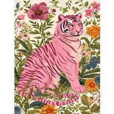 Fuart.Co Pembe Kaplan Dijital Baskı Çocuk Posteri (Çerçevesiz) COFU