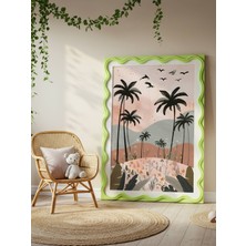 Fuart.Co Palmiye Silueti Dijital Baskı Çocuk Posteri (Çerçevesiz) COFU