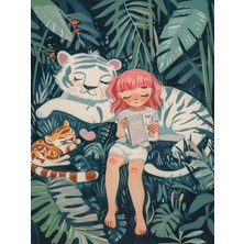 Fuart.Co Yosunlu Okuma Dijital Baskı Çocuk Posteri (Çerçevesiz) COFU