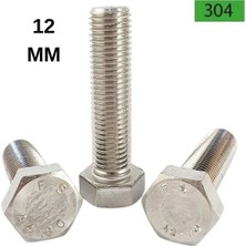 TYA Paslanmaz Civata Dın 933 / Dın 931 A2 Aısı 304 – M12 25’li Set