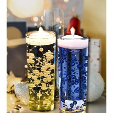 Yaratıcı Sanatlar Atölyesi 2 Sıra Noel Işıklı Yüzen ve Jel Mum Dekorasyon Boncukları Mum Süsleme Dekoru