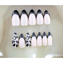 BİYUTREND Tak ve Çık Kendinden Yapışkanlı Desenli Takma Tırnak & Tırnak Yapıştırıcı 12'li EP:1535