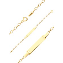 İryum Klasik Altın Bebek Künye Bileklik