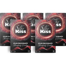 Silky Kiss Çilek Prezervatif – 5’li Paket