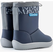 Hopfrög Rain Boots Süper Mat Lacivert Suya ve Soğuğa Dayanıklı Barefoot Çocuk Botu