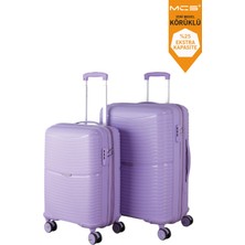 MÇS V379 Pp Y.üretim Pp Valiz 55 cm + 65 cm Siyah Set